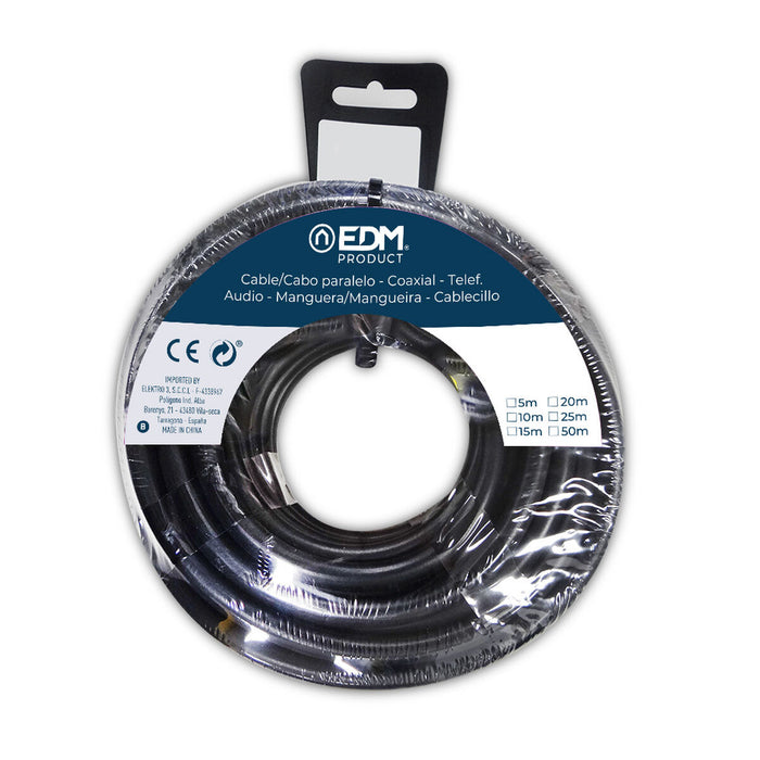 Kabel EDM 2 x 1 mm Schwarz 5 m