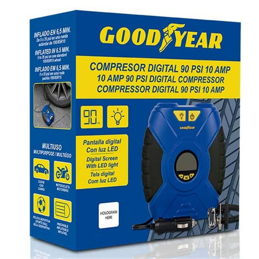 Tragbarer Luftkompressor mit LED Goodyear GOD0020 12 V 90 PSI
