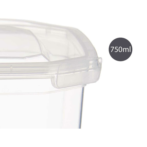 Lunchbox 12,8 x 7,5 x 13,5 cm Durchsichtig 750 ml Polypropylen