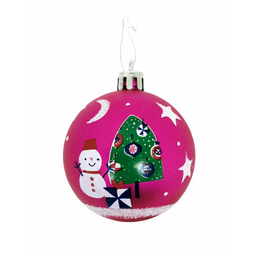 Weihnachtsbaumkugel Peppa Pig Cosy corner Pink 6 Stück Kunststoff (Ø 8 cm)