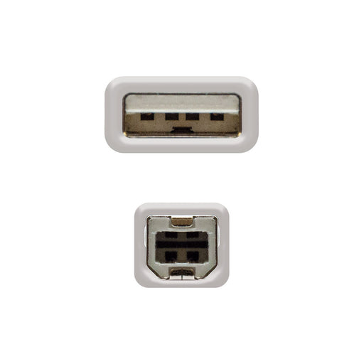 Kabel Micro USB NANOCABLE CABLE USB 2.0 IMPRESORA, TIPO A/M-B/M, BEIGE, 1.0 M Beige 1 m