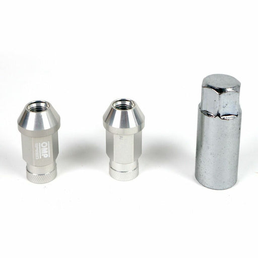 Set Muttern OMP 7075 40 mm M12 x 1,25 20 uds Silber