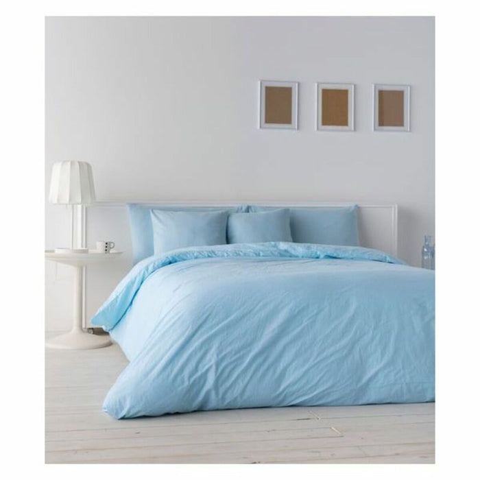 Bettdeckenbezug Naturals Lino Hellblau Blau