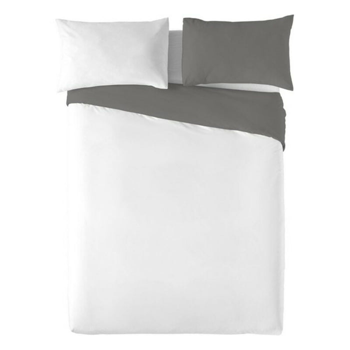 Bettdeckenbezug Naturals Two Colors Weiß Grau