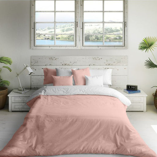 Bettdeckenbezug Naturals Weiß Rosa