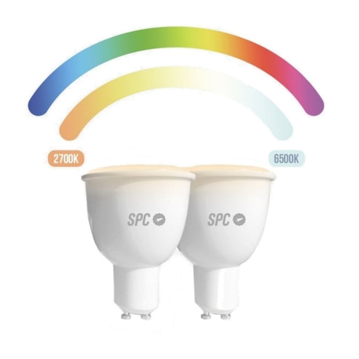 Smart Glühbirne SPC AURA450 RGB GU10 WiFi 5,5W LED