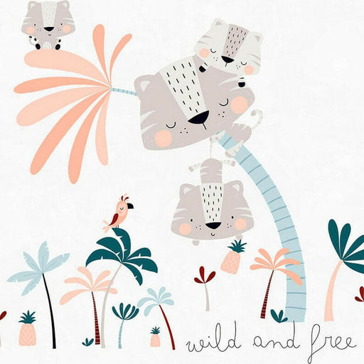 Bettbezug für Babybett Cool Kids Wild And Free Reversibel 100 x 120 + 20 cm
