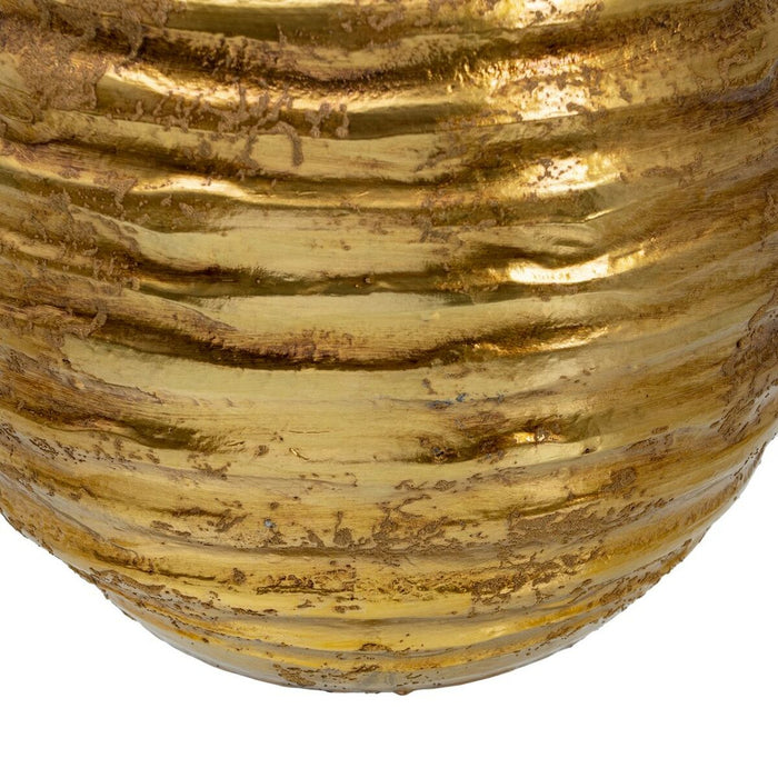 Blumentopf 29 x 29 x 31,5 cm aus Keramik Gold