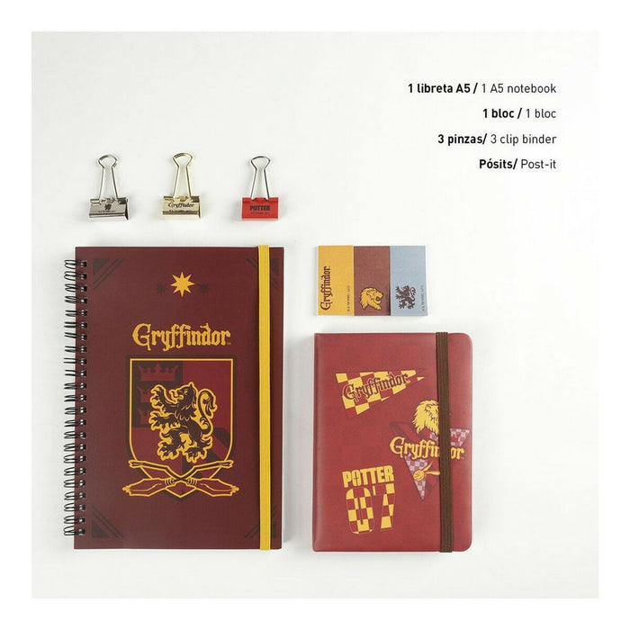 Papierwaren-Set Harry Potter Gryffindor Rot (6 pcs)