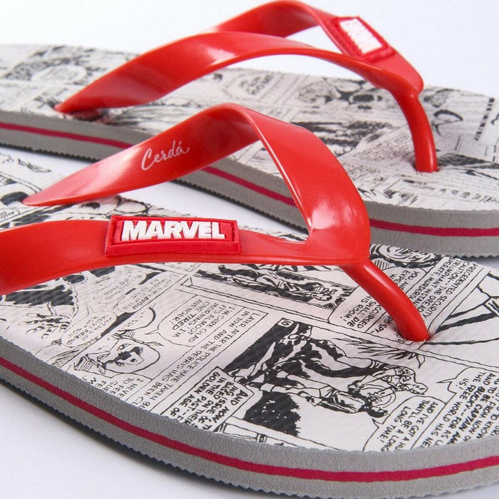 Flip Flops für Männer Marvel Grau Rot