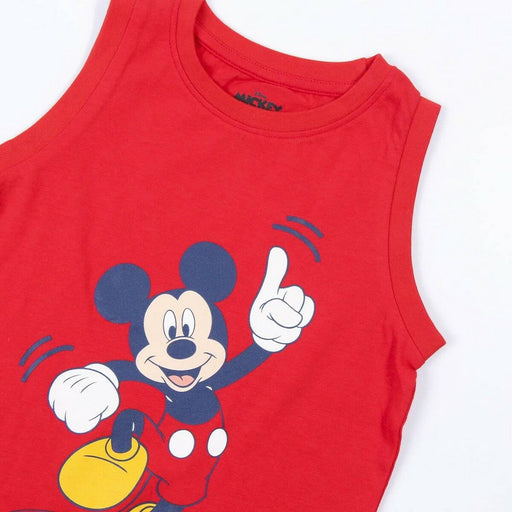 Sommer-Schlafanzug Mickey Mouse Rot