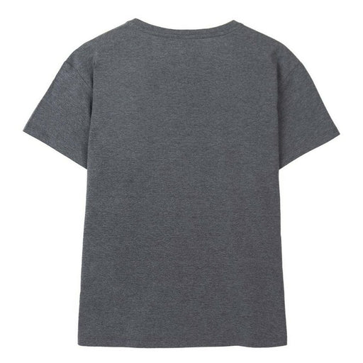 Damen Kurzarm-T-Shirt Stitch Dunkelgrau Grau