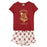 Sommer-Schlafanzug Harry Potter Rot Damen Dunkelrot