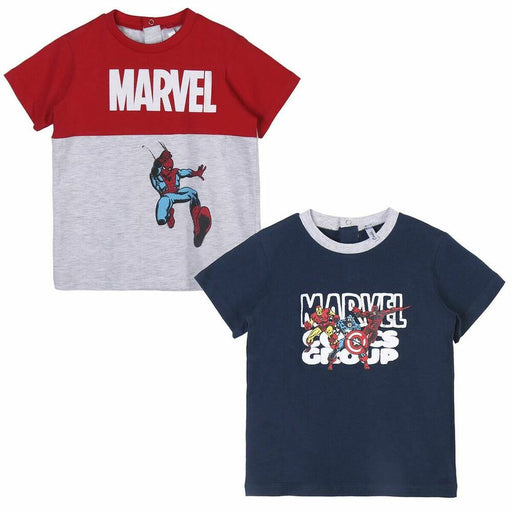 Kurzarm-T-Shirt für Kinder Marvel Grau 2 Stück
