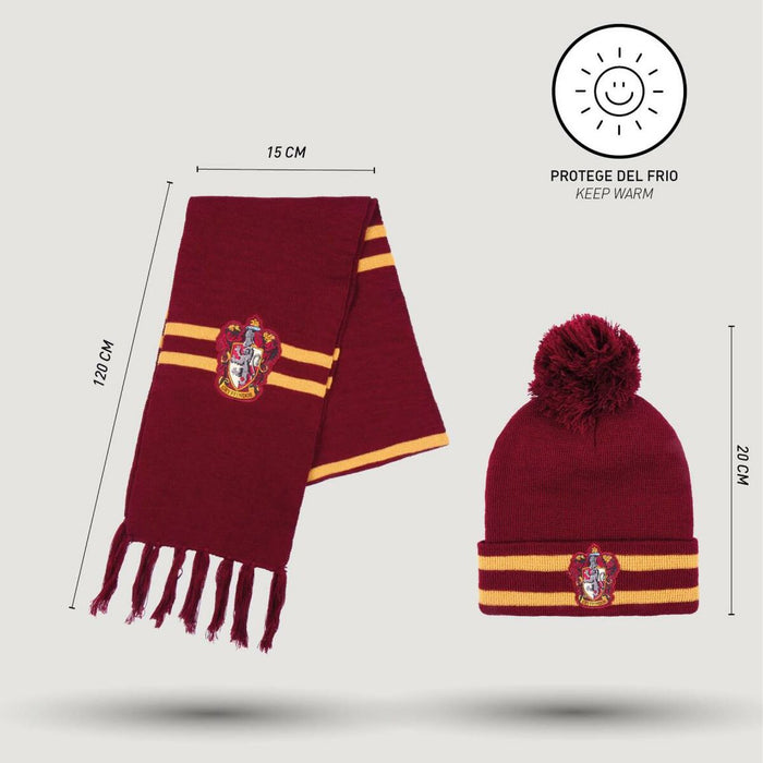 Mütze und Schal Harry Potter Rot