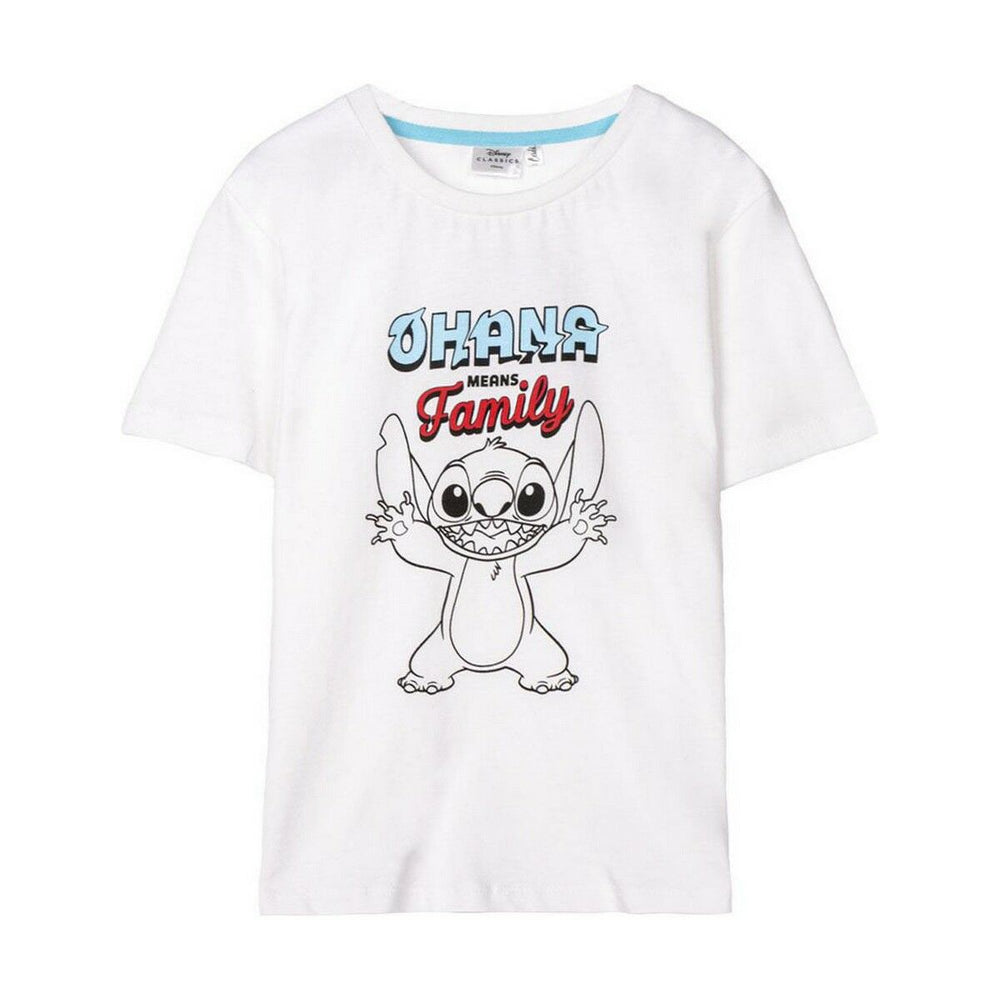Kurzarm-T-Shirt Stitch Weiß