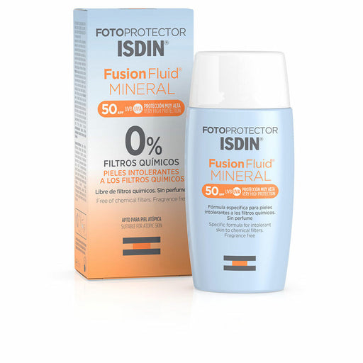 Sonnenschutzcreme für das Gesicht Isdin Fotoprotector Fusion Fluid Mineral SPF 50+ 50 ml
