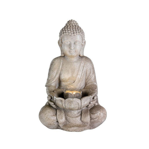 Gartenbrunnen Lumineo Buddha aus Keramik (28 x 29,5 x 45 cm)