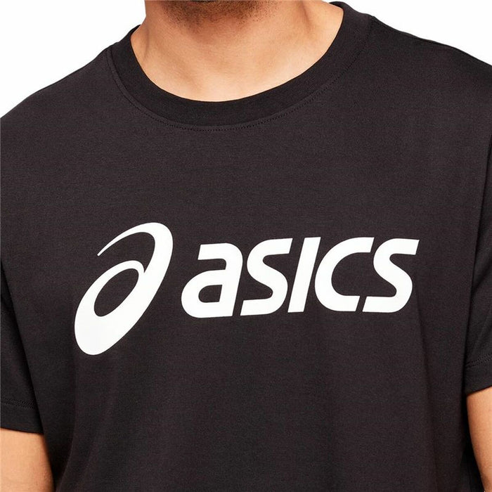 Herren Kurzarm-T-Shirt Asics Big Logo Schwarz