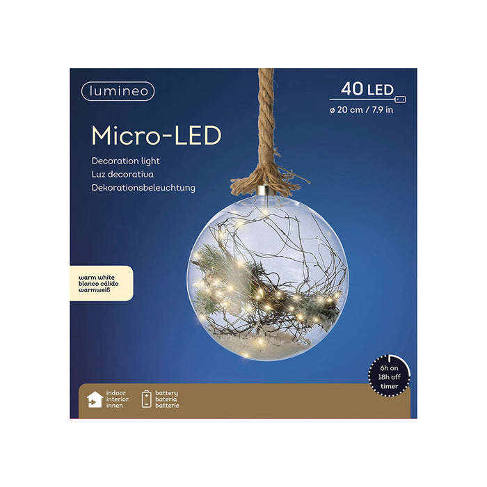LED-Lampe Lumineo Durchsichtig Warmes Weiß Ø 20 cm (3 Stück)