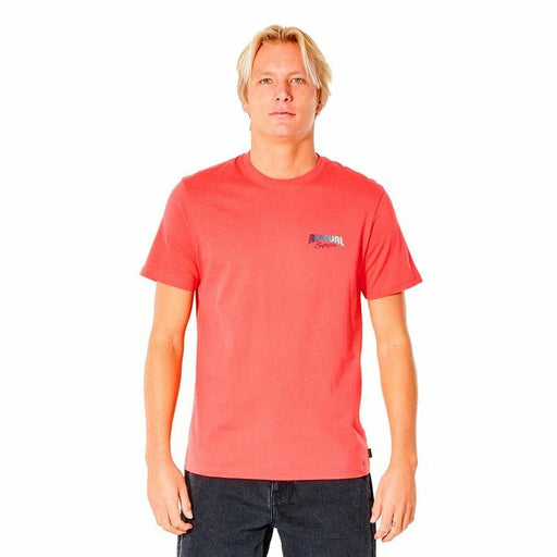 Herren Kurzarm-T-Shirt Rip Curl Revival Inverted  M Lachsfarben