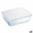 Rechteckige Lunchbox mit Deckel Pyrex Cook & Freeze 19 x 14 x 5 cm 800 ml Durchsichtig Silikon Glas (6 Stück)