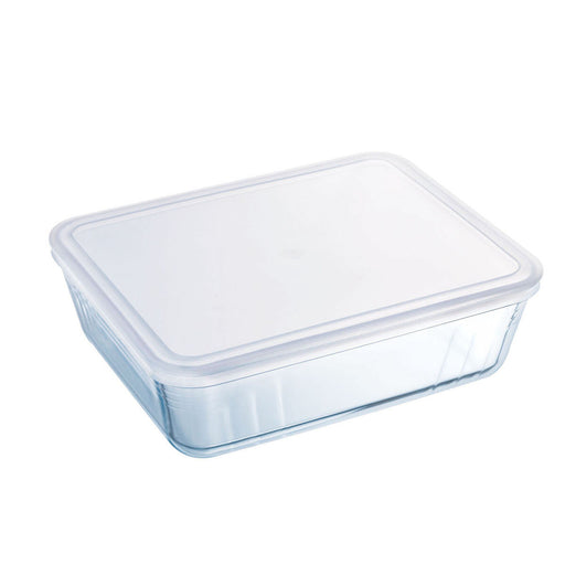 Rechteckige Lunchbox mit Deckel Pyrex Cook & Freeze 22,5 x 17,5 x 6,5 cm 1,5 L Durchsichtig Silikon Glas (6 Stück)