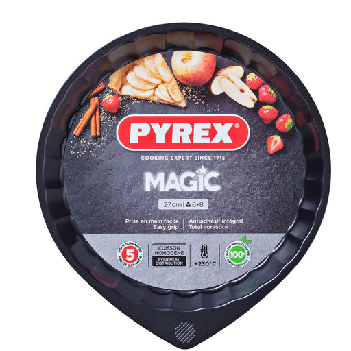 Backform Pyrex Magic rund Schwarz Eben Ø 27 cm (6 Stück)