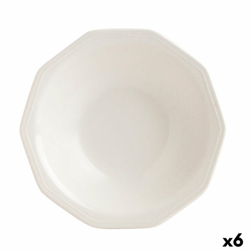 Suppenteller Churchill Artic aus Keramik Weiß Porcelæn (6 Stück) (ø 21,5 cm)