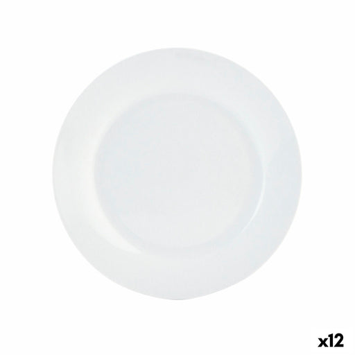 Flacher Teller Quid Basic Weiß aus Keramik Ø 27 cm (12 Stück)