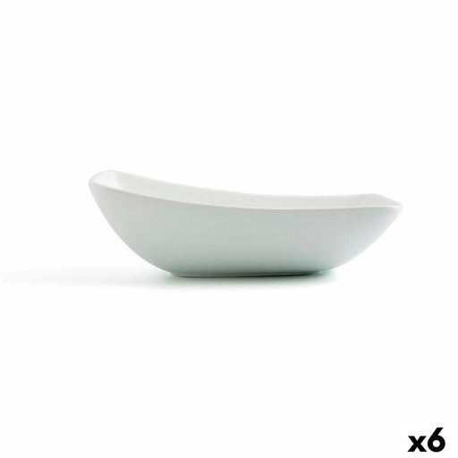 Schale Ariane Vital rechteckig aus Keramik Weiß (24 cm) (6 Stück)