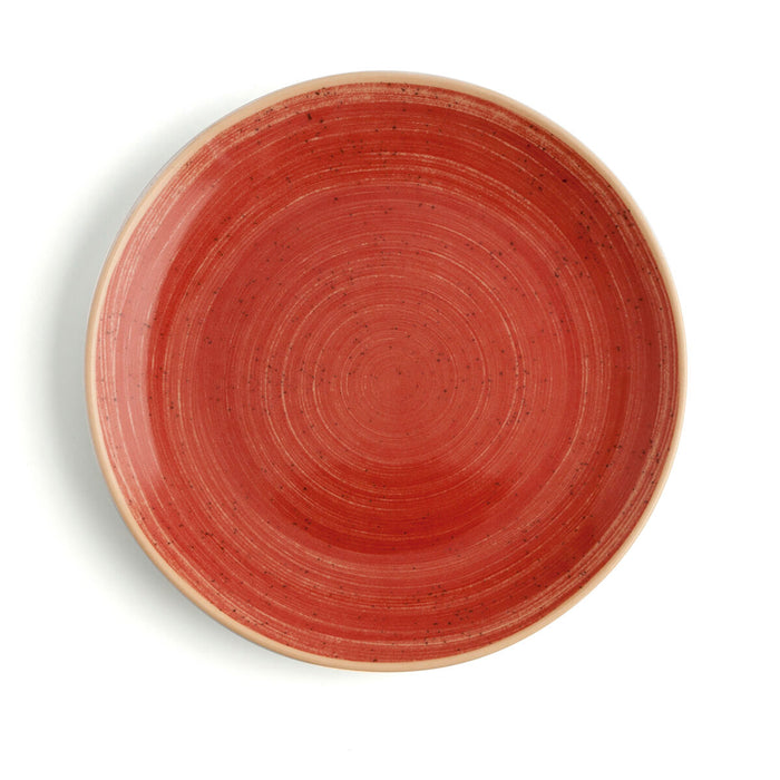 Flacher Teller Ariane Terra Rot aus Keramik Ø 18 cm (12 Stück)