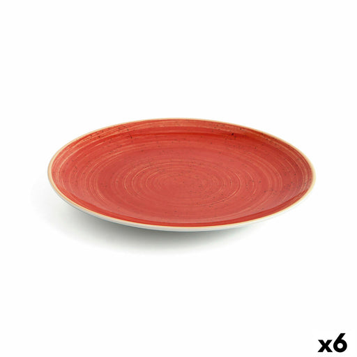 Flacher Teller Ariane Terra Rot aus Keramik (6 Stück)