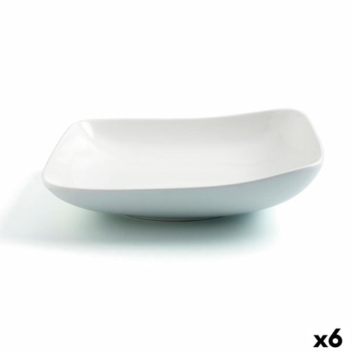 Suppenteller Ariane Vital karriert aus Keramik Weiß (Ø 21 cm) (6 Stück)
