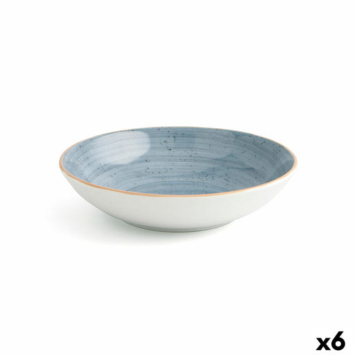 Suppenteller Ariane Terra aus Keramik Blau (Ø 21 cm) (6 Stück)