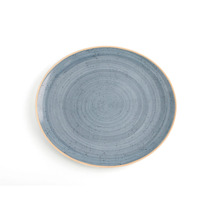 Flacher Teller Ariane Terra Blau aus Keramik 30 x 27 cm (6 Stück)