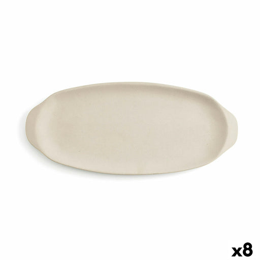 Tablett für Snacks Quid Mineral Gres Beige aus Keramik 13 x 30,5 cm (8 Stück)