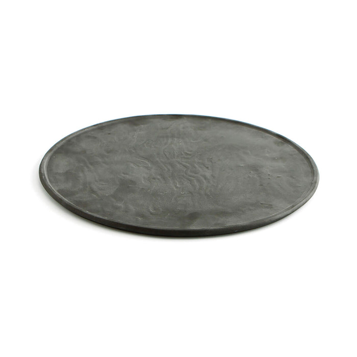 Flacher Teller Quid Mineral Gres aus Keramik Schwarz Ø 33 cm (6 Stück)