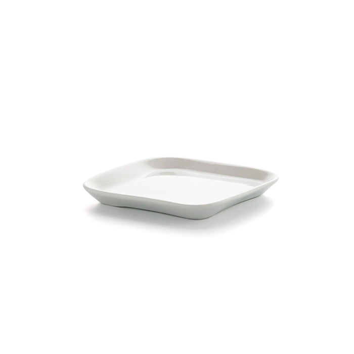 Tablett für Snacks Ariane Alaska karriert Weiß aus Keramik 11,4 x 11,4 cm (18 Stück)