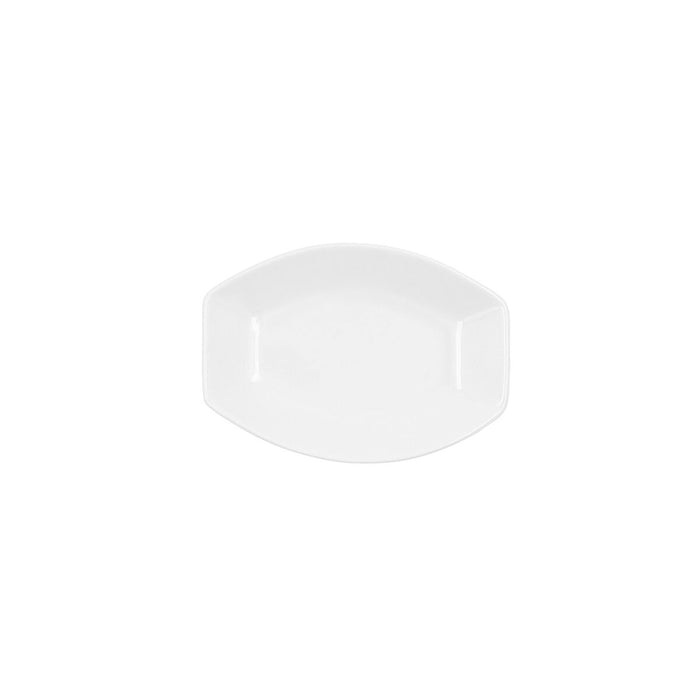 Tablett für Snacks Ariane Alaska 9,6 x 5,9 cm Mini Oval aus Keramik Weiß (10 x 7,4 x 1,5 cm) (18 Stück)