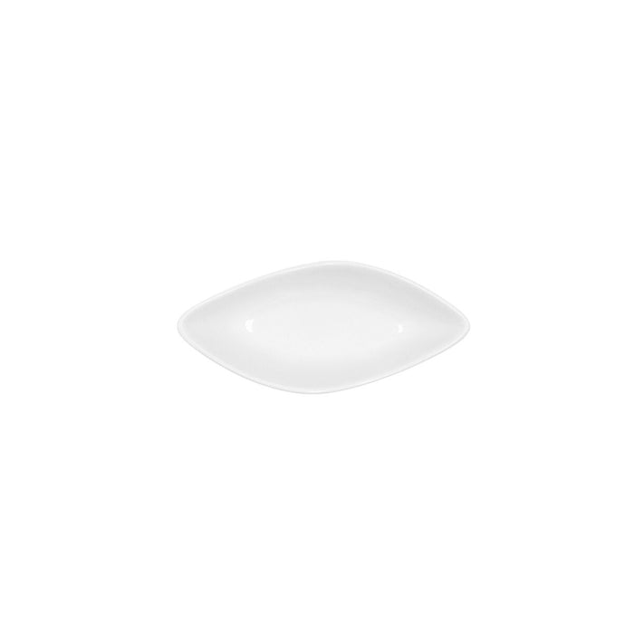 Schüssel Ariane Alaska Mini Oval aus Keramik Weiß (10,5 x 4,8 x 2,8 cm) (18 Stück)