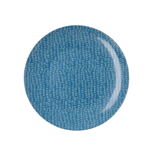 Flacher Teller Ariane Ripple Blau aus Keramik 25 cm (6 Stück)