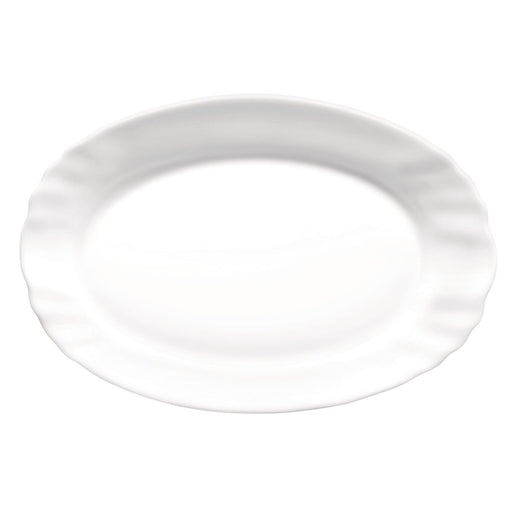 Kochschüssel Bormioli Rocco Ebro Oval Weiß Glas (22 cm) (24 Stück)