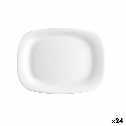 Kochschüssel Bormioli Rocco Parma rechteckig Weiß Glas (18 x 21 cm) (24 Stück)