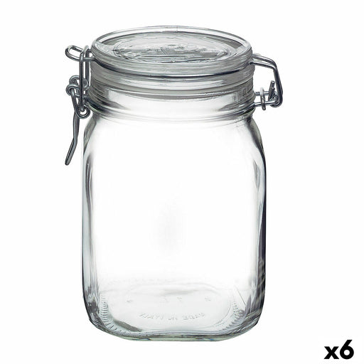 Lebensmittelbehälter Bormioli Rocco fido Durchsichtig Glas (1 L) (6 Stück)