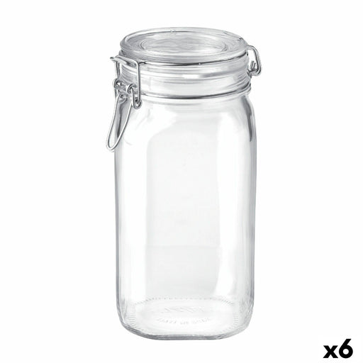 Lebensmittelbehälter Bormioli Rocco fido Durchsichtig Glas (1,5 L) (6 Stück)