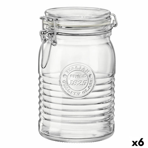 Lebensmittelbehälter Bormioli Rocco Officina Durchsichtig Glas (6 Stück) (1,15 L)