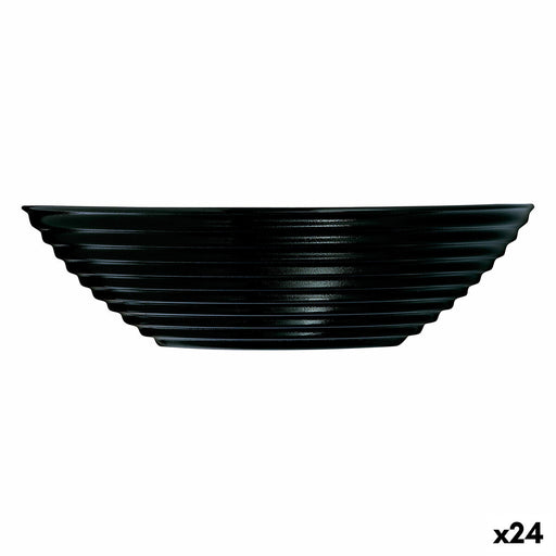 Schale Luminarc Harena Negro Schwarz Glas 16 cm (24 Stück)