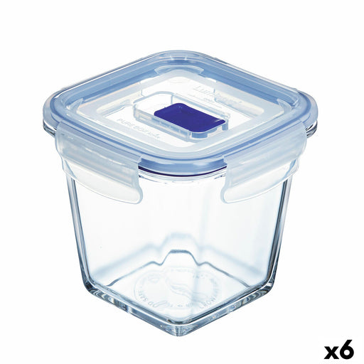 Lunchbox hermetisch Luminarc Pure Box Active 11,4 x 11,4 x 11 cm 750 ml zweifarbig Glas (6 Stück)