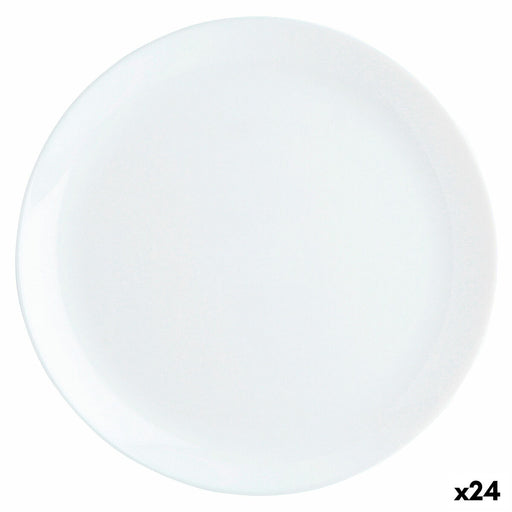 Flacher Teller Luminarc Diwali Weiß Glas Ø 27 cm (24 Stück)